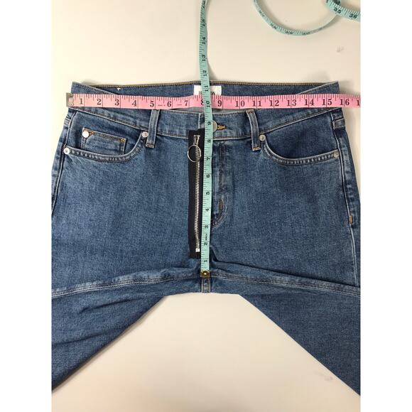 Hudson Riley Crop Relaxed Straight Exposed Zipper 28 6 Edgy Capsule USA Made - Picture 13 of 14